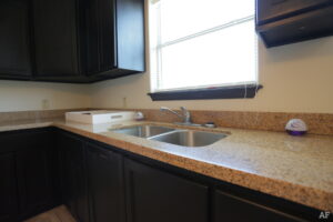 Merida Vista Apartments by Corrinthian Asset Management Interior Kitchen Sink with Appliances Focus View