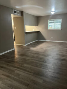 Trailwood Village Apartments - Bristol 2x1 floor plan - Room 722 - Empty Interior Living Room View