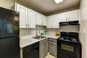 Palm Isle Apartment Homes Interior Kitchen Room Side View in Biloxi, MS Photo